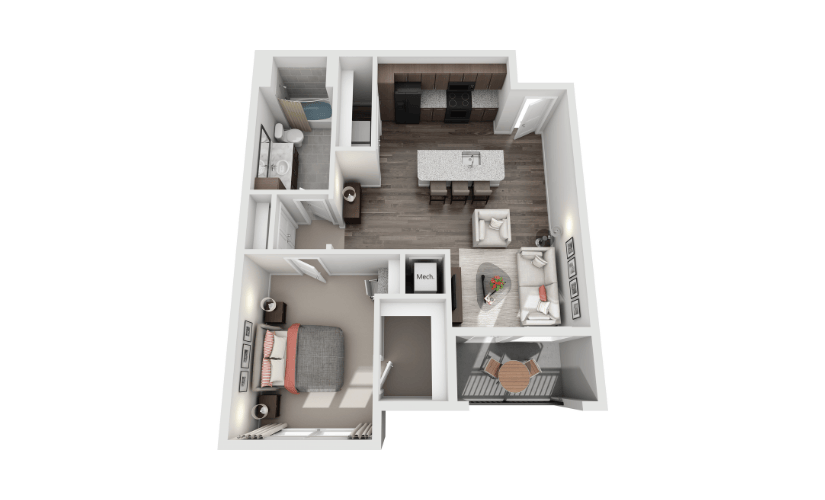 A2 - 1 Bedroom, 1 Bath
