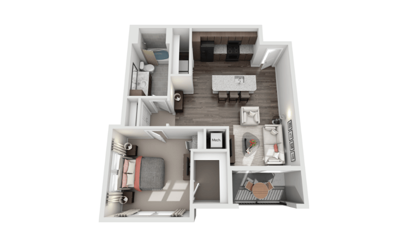 A2X - 1 Bedroom, 1 Bath