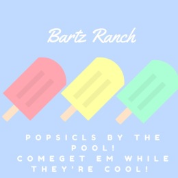 Popsicles by the pool! Come get 'em while they're cool! 
@bartzranch 
#westwoodresidential #atx
#roundrocktx
#bartzranch Instagram post from @bartzranch on July 06, 2024 16:20:01pm